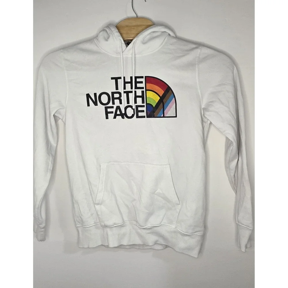 The North Face Mens Size M White Long Sleeve Pullover Hoodie‎